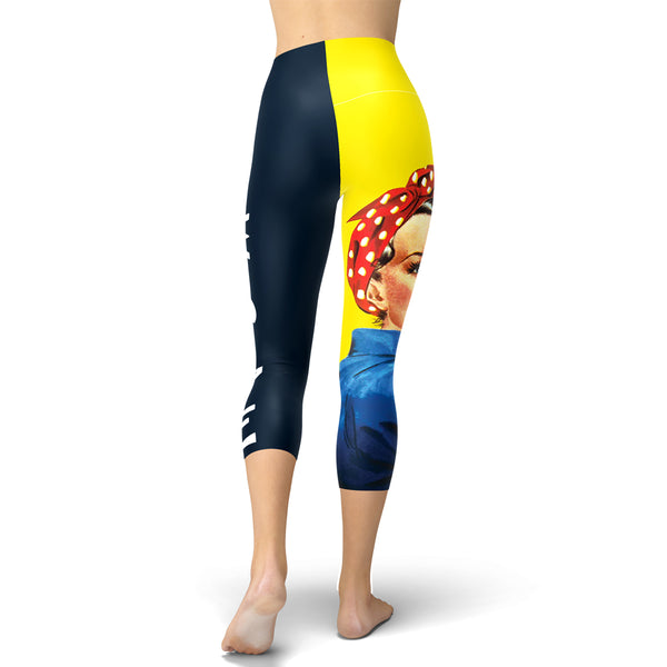 Rosie The Riveter Capri Leggings