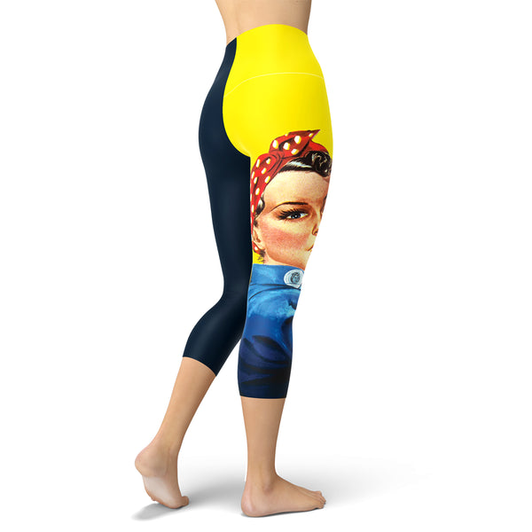 Rosie The Riveter Capri Leggings