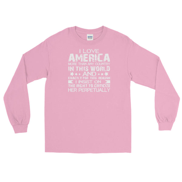 I Love America More Than Any Country In This World Long-Sleeved T-Shirt