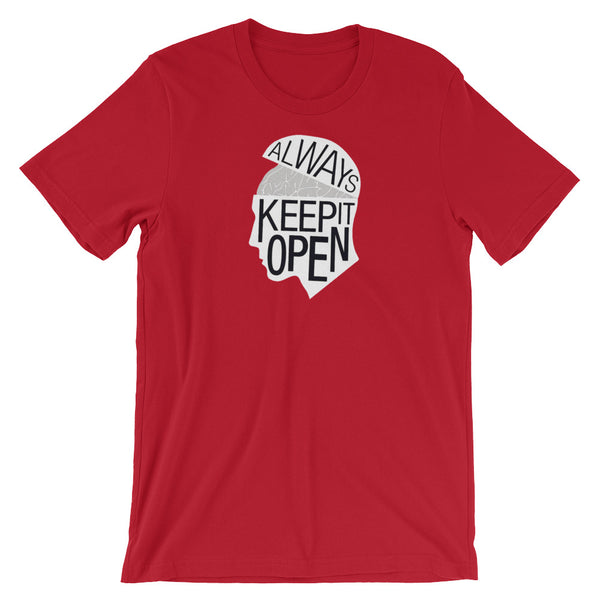 Always Keep It Open - Black and Gray T-Shirts, , LiberalDefinition