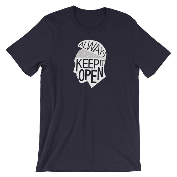 Always Keep It Open - Black and Gray T-Shirts, , LiberalDefinition