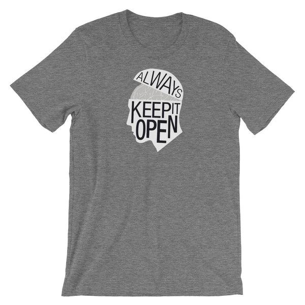 Always Keep It Open - Black and Gray T-Shirts, , LiberalDefinition