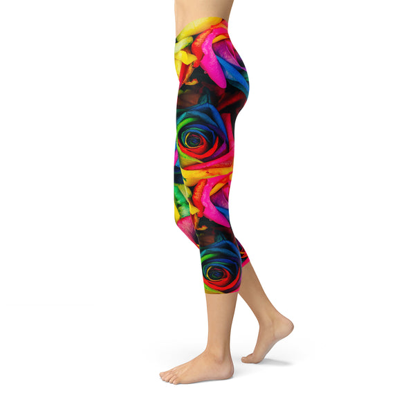 Pride Roses Capri Leggings