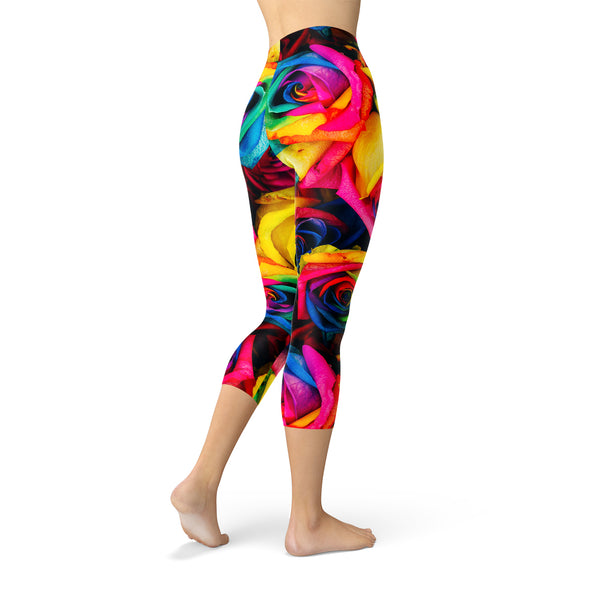 Pride Roses Capri Leggings