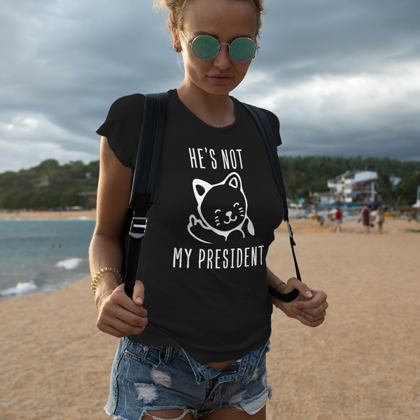 He's Not My President Kitty T-Shirt