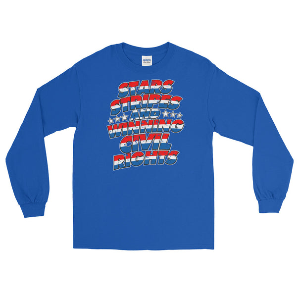 Stars, Stripes And Winning Civil Rights Patriotic Long-Sleeved T-Shirt