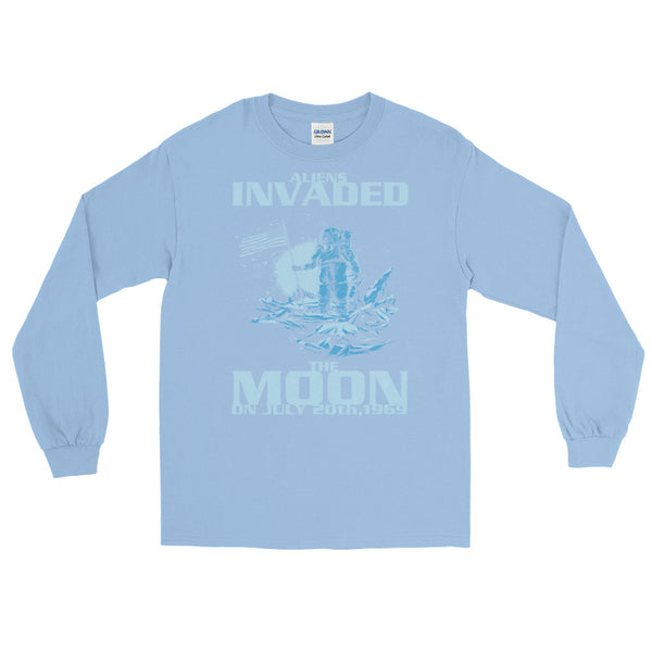 Aliens Invaded The Moon Long-Sleeved T-Shirt