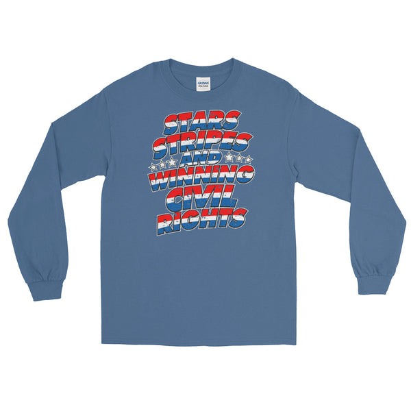 Stars, Stripes And Winning Civil Rights Patriotic Long-Sleeved T-Shirt