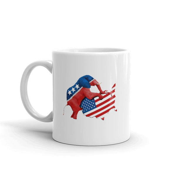 Of Course It Hurts. America Is Getting Screwed By An Elephant Mug