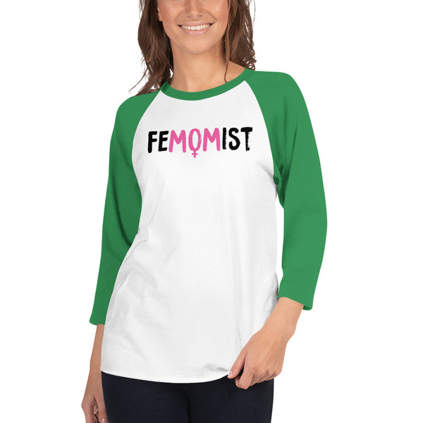 Femomist 3/4 Sleeve Raglan Jersey For Feminist Moms