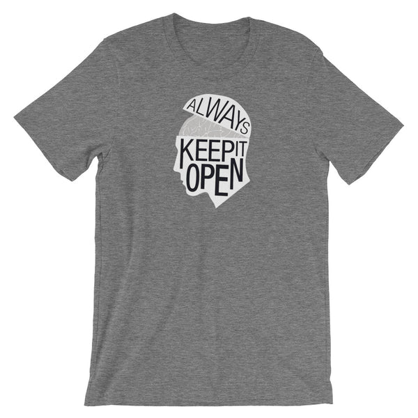  Always Keep It Open - Black and Gray T-Shirts, , LiberalDefinition