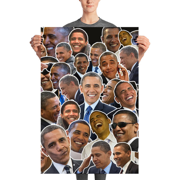 barack obama smiles poster