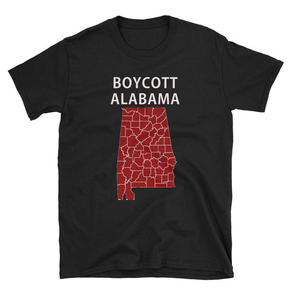 Boycott Alabama Women's Reproductive Rights T-Shirt (Black and Navy)
